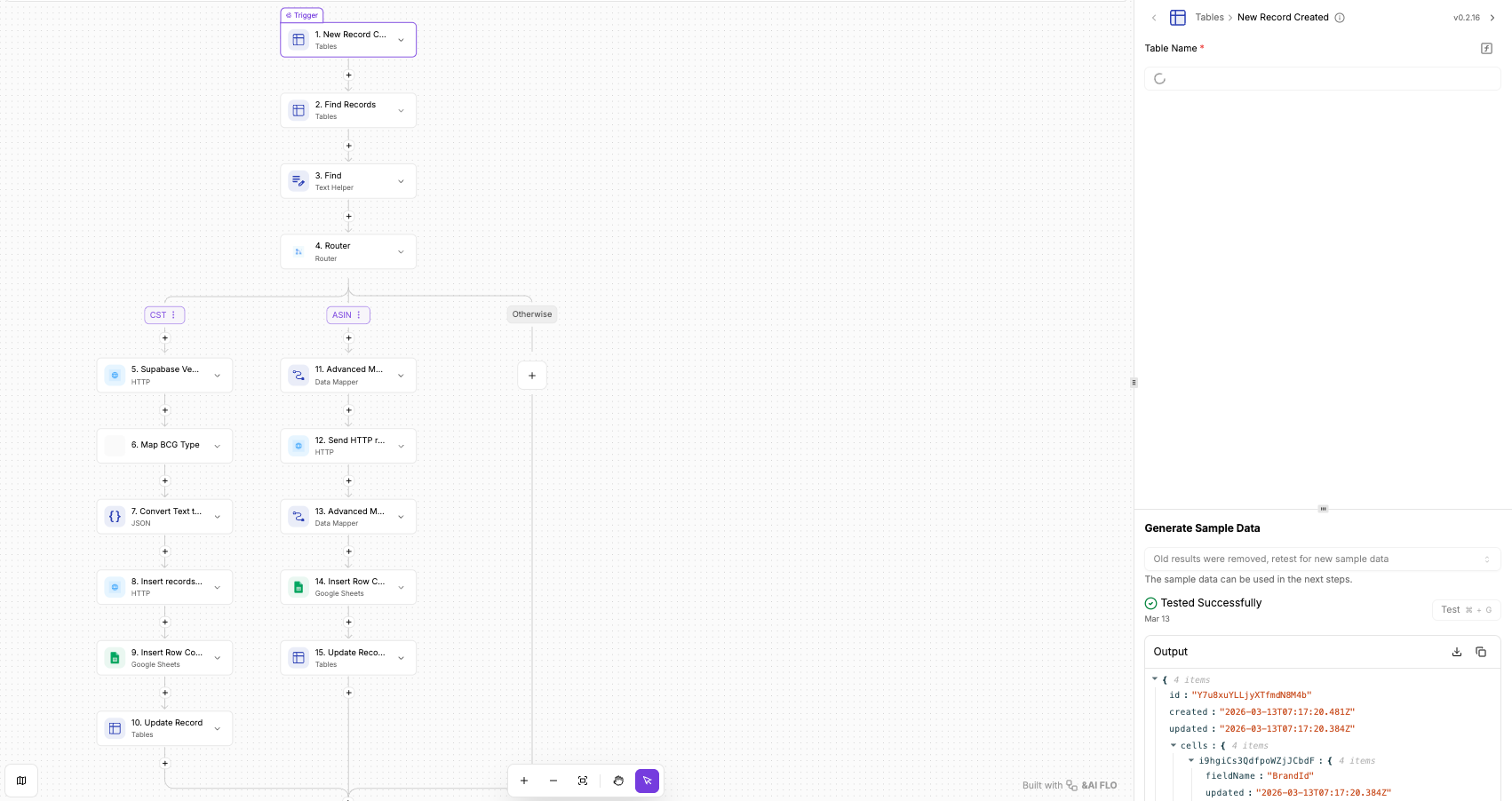 FLO orchestration dashboard